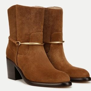 Veronica Beard Camden Brown Suede Bootie Sz 8.5 (NIB)